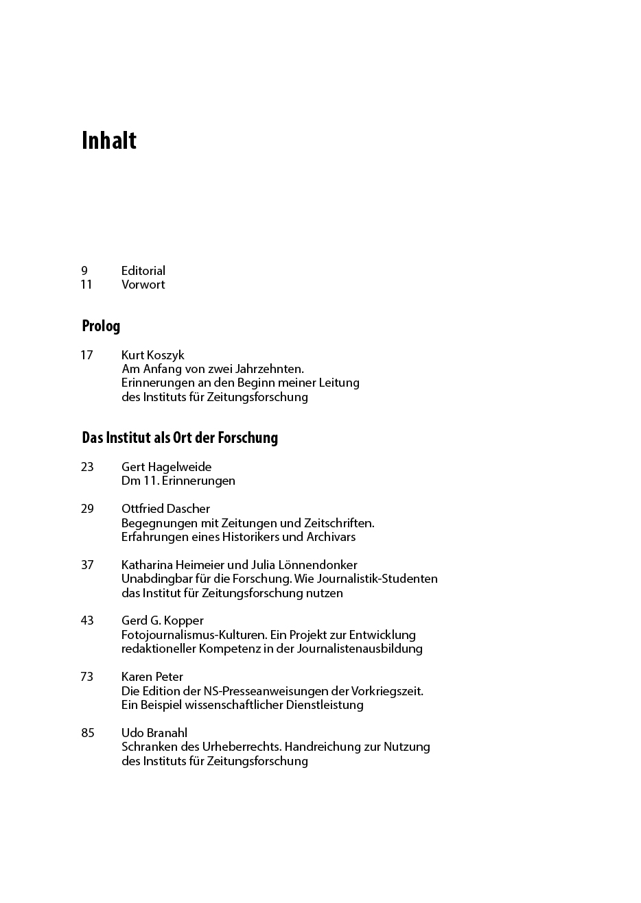 Festschrift Toepser-Ziegert Inhalt 1