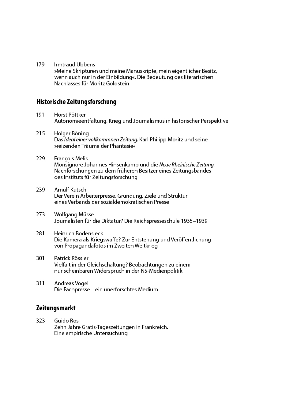 Festschrift Toepser-Ziegert Inhalt 3